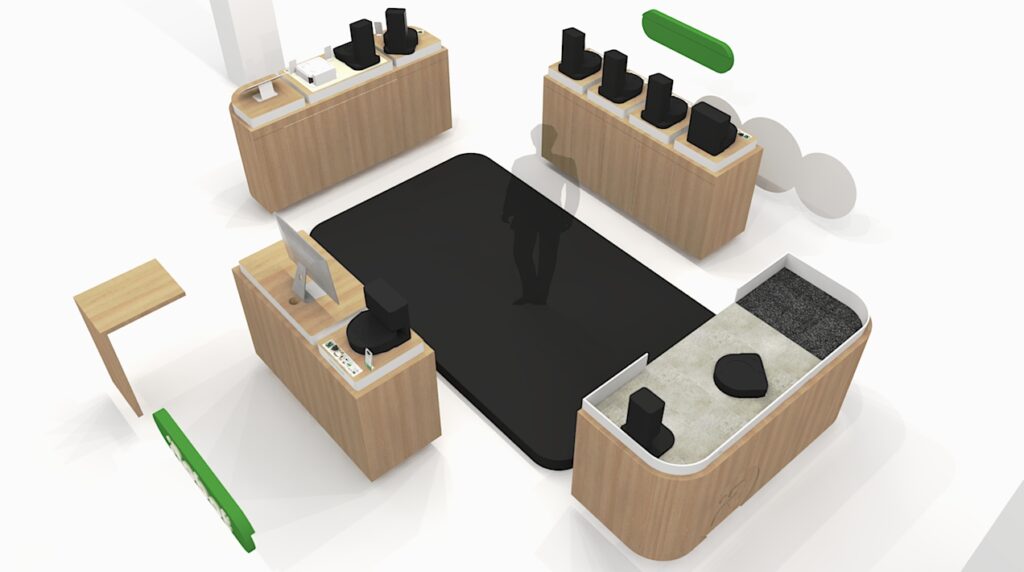 iRobot otok kiosk render