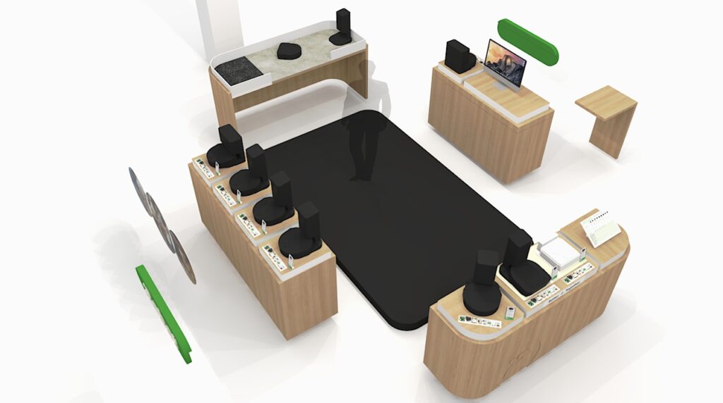 iRobot otok kiosk render