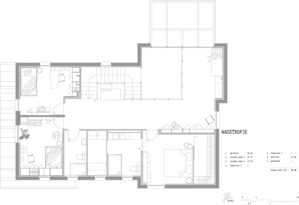 nadstropje enodružinske hiše