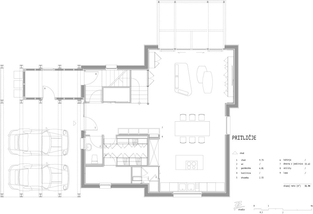 pritličje enodružinske hiše